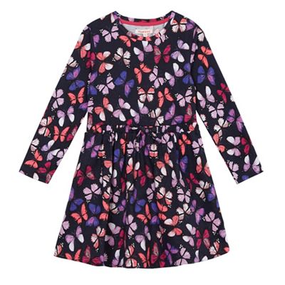 bluezoo Girls' multi-coloured butterfly print dress